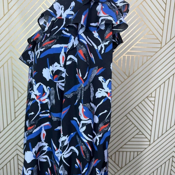 Tanya Taylor One Shoulder Floral‎ Orla Top in Blue Size 6 - Picture 9 of 12